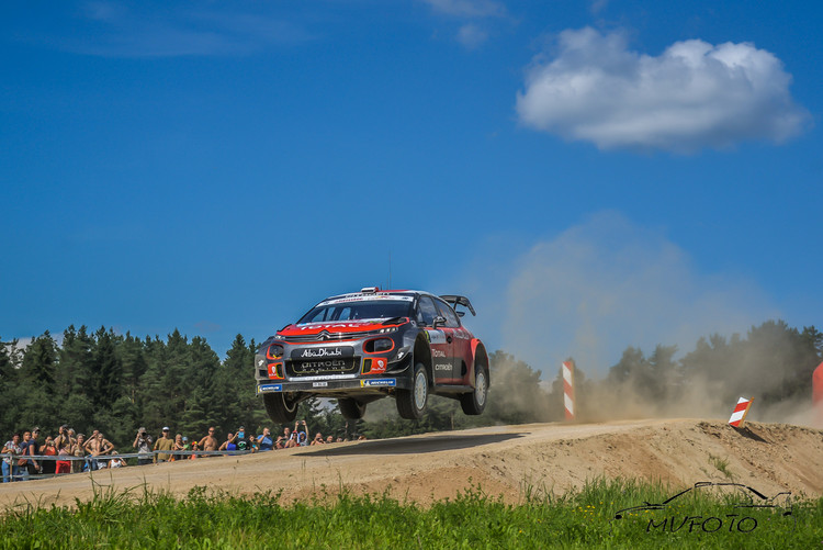 Tramplīniem bagātā Rally Estonia 1. diena