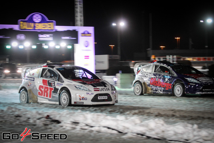 Nitišs un Baumanis 'RallyX On Ice' sacīkstē tiekas ar WRC leģendu