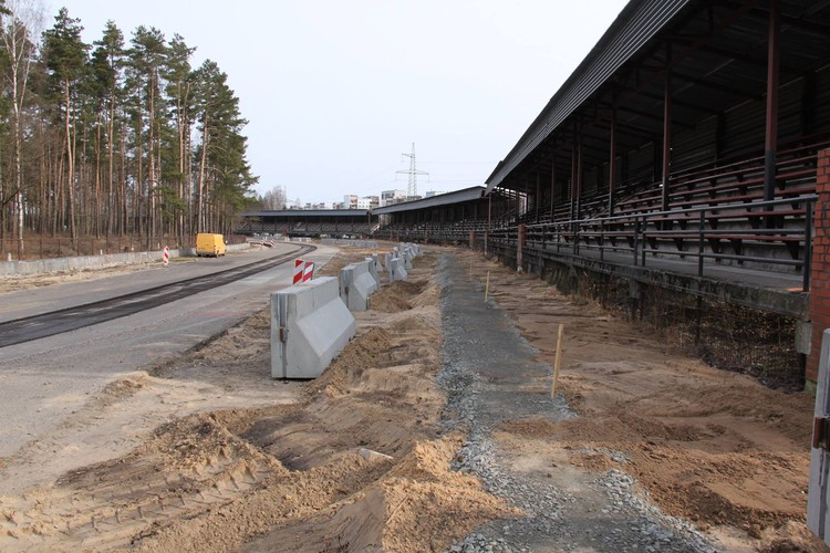 Biķernieku trasē turpinās vērienīgi rekonstrukcijas darbi