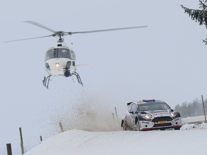 VIDEO: Eiropas rallija čempionāts no helikoptera skatu punkta