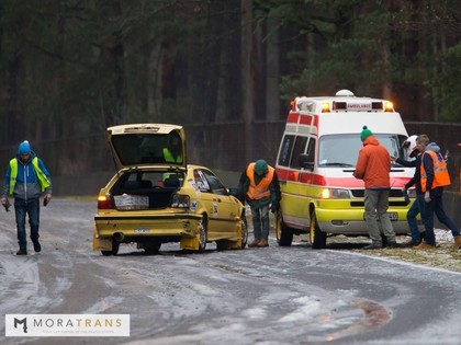 VIDEO: 'Ziemas kausa' 2.posmā Mārtiņš Iesalnieks piedzīvo avāriju