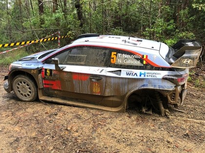 VIDEO: Noivils un Tanaks avarē Austrālijas WRC rallija noslēdzošajā dienā