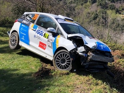 VIDEO: Kens Torns Korsikas WRC treniņos piedzīvo avāriju