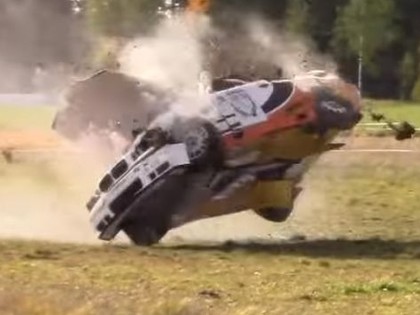 VIDEO: Somijas rallija čempionāts noslēdzas ar vairākām avārijām