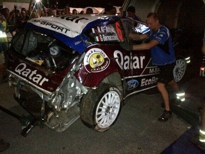 FOTO: Spānijas WRC rallijā smaga avārija, ekipāža brīnumainā kārtā traumas negūst