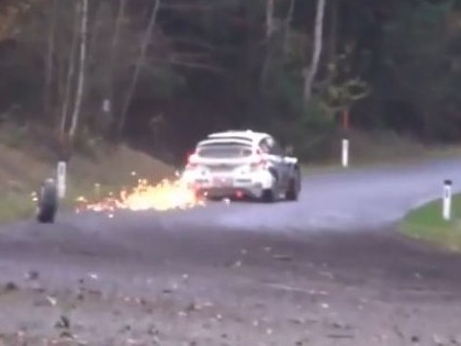 VIDEO: Lukjaņukam debija ar R5 mašīnu beidzas ar avāriju