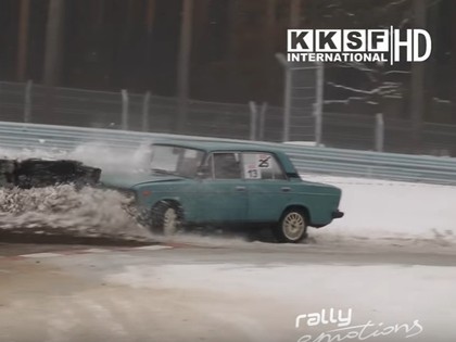 VIDEO: Rallija supersprinta noslēdzošajā posmā sportisti cīnās ar sniegu