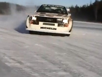 VIDEO: Audi S1 Quattro uz ledus kā zivs ūdenī