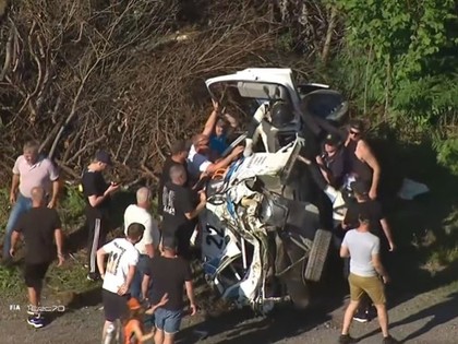 VIDEO: Norvēģu ekipāža Zviedrijas ERČ piedzīvo iespaidīgu avāriju