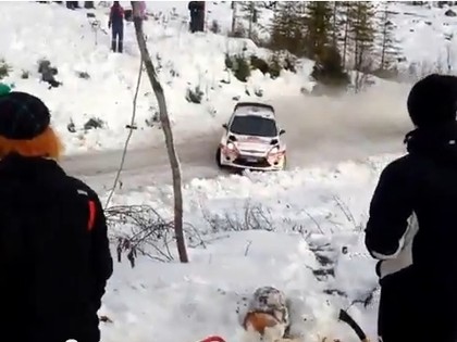 VIDEO: Iespējams, garākā sānslīde rallijā