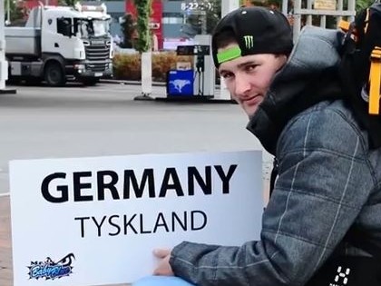 VIDEO: Sportists uz finālposmu no Norvēģijas uz Vāciju dodas ar autostopiem