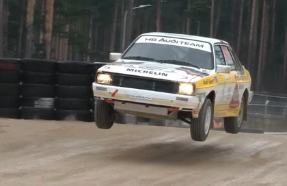 VIDEO: Sportisti demonstrē savas prasmes Biķernieku rallijkrosa trasē