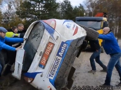 VIDEO: Sāremā rallija testos vairākas avārijas