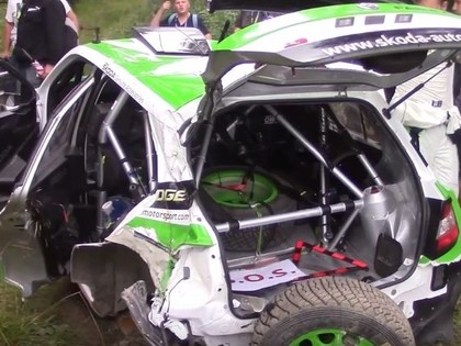 VIDEO: Somijas WRC rallijā vairākas smagas avārijas