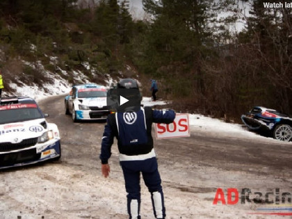 VIDEO: Melnais ledus Montekarlo WRC 3.ātrumposmā pārsteidz daudzas ekipāžas