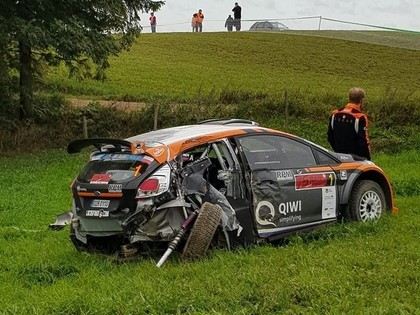 VIDEO, FOTO: Lukjaņuks un Sesks Polijas ERC piedzīvo avārijas