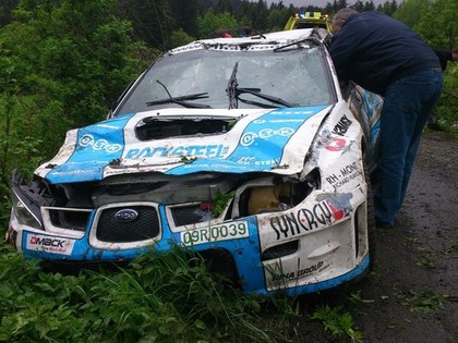 FOTO: Čehu sportists iznīcina Subaru WRC