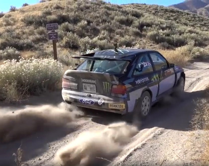 VIDEO: Kens Bloks aizvada testus ar 'Ford Escort Cosworth'