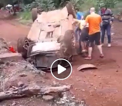 VIDEO: Ekipāža piedzīvo iespaidīgu avāriju Paragvajas rallijā