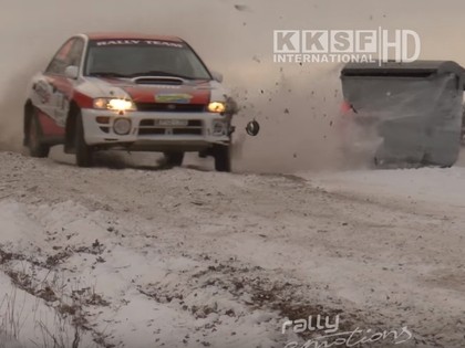 VIDEO: Viltīgais Alūksnes rallijsprinta finiša līkums