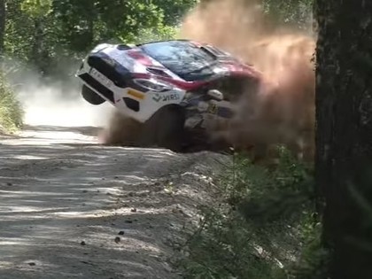 VIDEO: Igaunijas WRC iespaidīgie tramplīni 