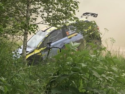 VIDEO: ERČ vicelīderis 'Tet Rally Liepāja' testos noskrien no ceļa