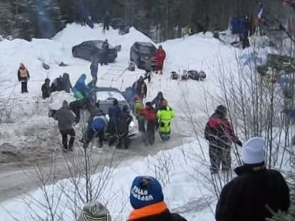 VIDEO: Zviedrijas WRC rallija viltīgais līkums