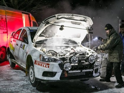 Vorobjovam pirms Sarmas rallija testa ātrumposma aizdegas motors 