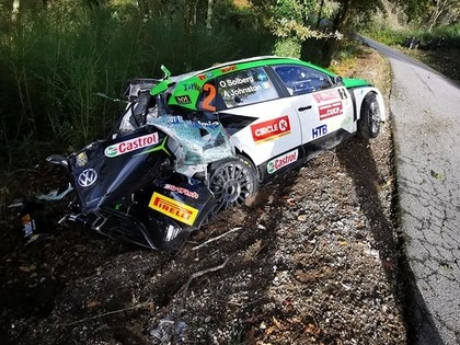 Olivers Solbergs Portugāles ERČ treniņos piedzīvo avāriju (FOTO)