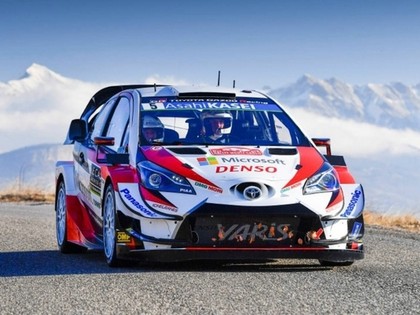 Mīke 'Toyota' sastāvā debitē ar ātrāko laiku Montekarlo WRC treniņos (VIDEO)