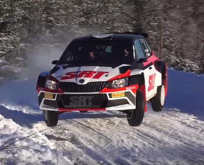 Grjazins Zviedrijas WRC2 testos demonstrē lielisku ātrumu (VIDEO)