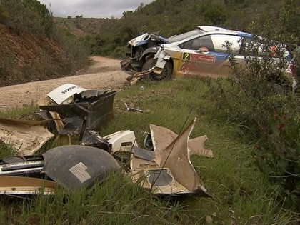 Latvala pēc smagās avārijas: Mašīna cieta smagi, jo trieciens bija spēcīgs (VIDEO)