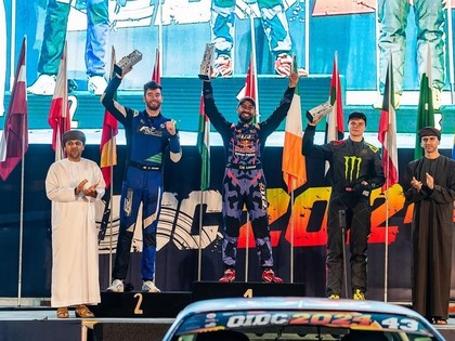 Nikolass Bertāns Omānas drifta čempionāta 2.posmā izcīna trešo vietu