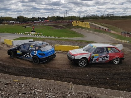 Latviešu sportistiem Igaunijas rallijkrosa čempionāts iesākas ar neveiksmi