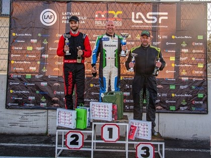 Latvijas-Lietuvas rallijkrosa čempionāts sākas ar aizraujošiem fināliem un kūleņiem