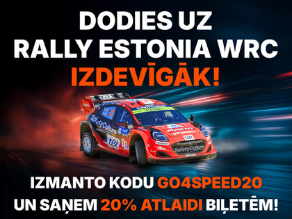 Go4speed sadarbībā ar Rally Estonia piedāvā iespēju apmeklēt WRC ralliju izdevīgāk!