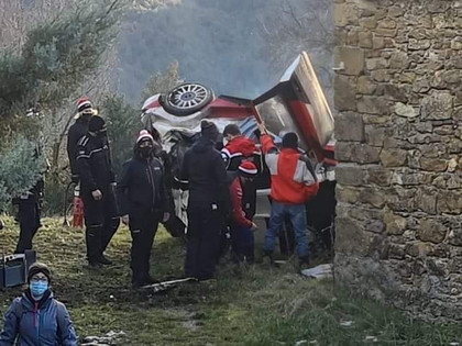 Ožjē otrajā testu dienā piedzīvo avāriju