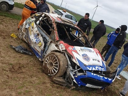 'VW Polo R5' piloti turpina dominēt, franču pilots piedzīvo smagu avāriju (FOTO)