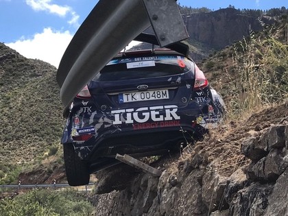 Kanāriju salu rallijā līderis Lukjaņuks, vairāki sportisti piedzīvo avārijas (VIDEO) 