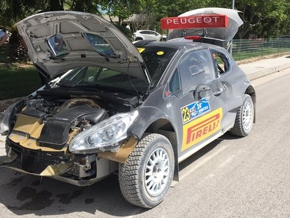 Rovanpera pirms Talsu rallija avarē Itālijas rallijā (VIDEO)