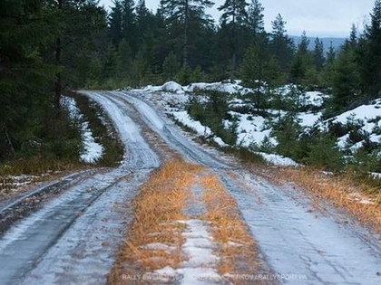 Zviedrijas WRC rallija norisi apdraud siltais laiks un atkusnis (FOTO)