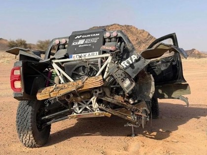 Vanagas pēc piedzīvotās avārijas spiests izstāties no Dakaras rallija