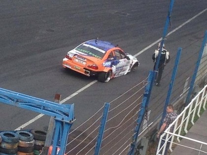 Eglīte Drift Allstars posmā piedzīvo iespaidīgu avāriju (FOTO)