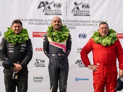 Eiropas autokrosa čempionāta 2.posmā Bauskā Ervīns Grencis izcīna 3.vietu