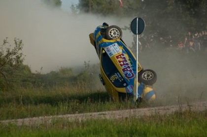 LĪDZJUTĒJU FOTO: avārijas Kurzemes rallijā