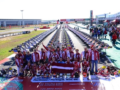 Latvijas jaunie kartingisti dodas uz Austriju