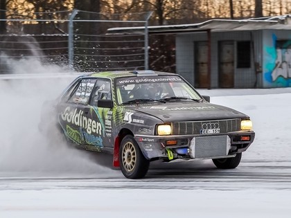 Sniegotajā Rīgas Ziemas kausa posmā ar 'Audi 90 Quattro' triumfē rallija braucējs Sala