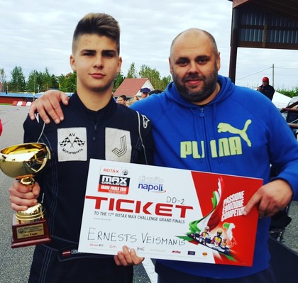 Kartingists Ernests Veismanis triumfē Igaunijā un iegūst ceļazīmi uz lielo finālu