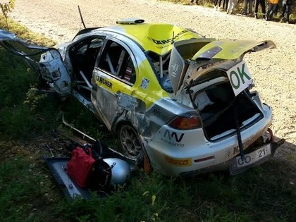 Rallijā 'Latvija' pēc pirmās dienas vadībā igaunis Jēts; Vorobjovs smagi avarē (FOTO)