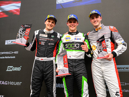Zviedris 'Porsche Carrera Cup Benelux' čempionātā debitē ar goda pjedestālu 'Rookie' klasē